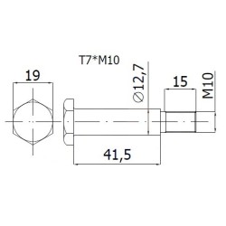 Koło do kosiarki fi. 175mm z łoż.kulk + śruba T7*M10