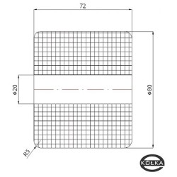 Rolka tworzywowa fi. 80x72, nośność 500kg / R9-80-70