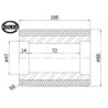 Rolka alum-poliuret. fi. 80x100mm   /RAP-RB-80-100