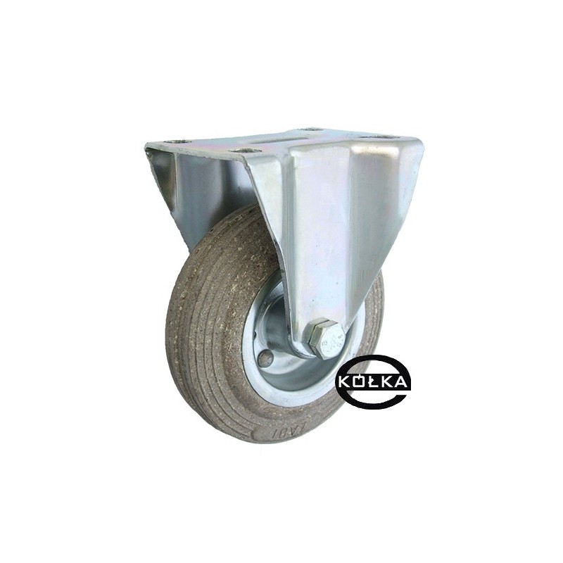 23MS : Koło fi. 125 mm metalowo-gumowe w obud. stałej SZARE / 23MS 23MS : Koło fi. 125 mm metalowo-gumowe w obud. stałej SZARE / 23MS