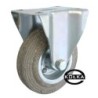23MS : Koło fi. 125 mm metalowo-gumowe  w obud. stałej SZARE / 23MS
