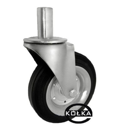 64*32 : Koło fi. 200 mm metalowo-gumowe w obudowie skrętnej z bolcem 32 / 64*32