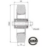 Koło fi. 160 mm tworzywowo-gumowe + tuleja i śruba / 41T