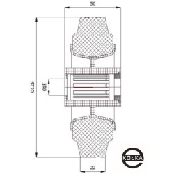 Koło fi. 125 mm tworzywowo-gumowe / 20T