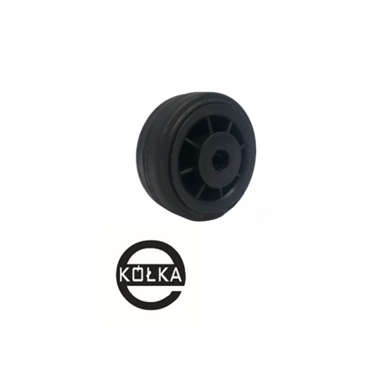 Koło fi. 80 mm tworzywowo-gumowe łożysko wałeczkowe./ 1T Koło fi. 80 mm tworzywowo-gumowe łożysko wałeczkowe./ 1T
