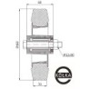 Koło fi. 160 mm tworzywowo-gumowe + tuleja i śruba nierdzewne / 41TX