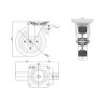 95NNŁH : Koło fi. 250 mm metalowo-gumowe w obudowie skrętnej z hamulcem / 95NNŁH