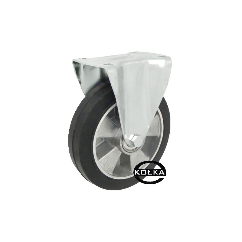 Koło fi. 200 mm aluminiowo-gumowe w obud. stałej, N: 300kg / A63G Koło fi. 200 mm aluminiowo-gumowe w obud. stałej, N: 300kg / A63G