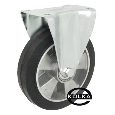 Koło fi. 200 mm aluminiowo-gumowe w obud. stałej, N: 300kg / A63G