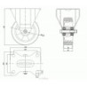 Koło fi. 125 mm aluminiowo-gumowe w obud. stałej, N: 200kg / A23G