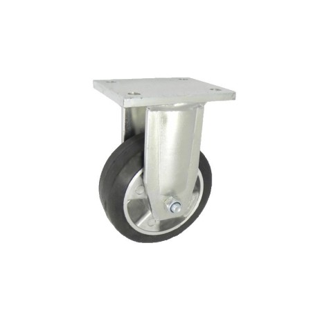 Koło fi. 125 mm aluminiowo-gumowe w obud. stałej spawanej, N: 200kg / A23MGD