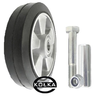 Koło fi. 200 mm aluminiowo-gumowe + tuleja, N: 300kg / A61G
