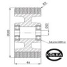 Koło fi. 100 mm aluminiowo-poliuretanowe, N: 300kg, otw.10 / A10P