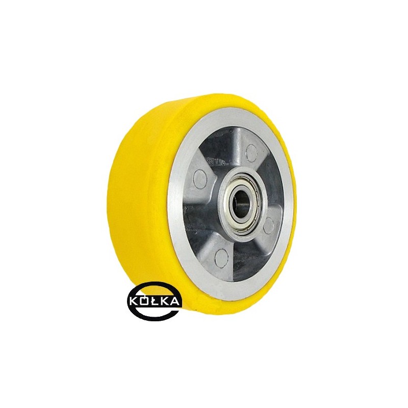 Koło fi. 125 mm aluminiowo-poliuretanowe, N: 300kg, otw.15 / A20P Koło fi. 125 mm aluminiowo-poliuretanowe, N: 300kg, otw.15 / A20P
