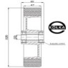 Koło fi. 250 mm aluminiowo-poliuretanowe, N: 500kg / A90P