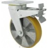 Koło fi. 125 mm aluminiowo-poliuretanowe w obud. skrętnej z hamulcem spawanej, N: 300kg / A25PDH