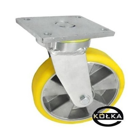 Koło fi. 200 mm aluminiowo-poliuretanowe w obud. skrętnej, N: 500kg / A62PD