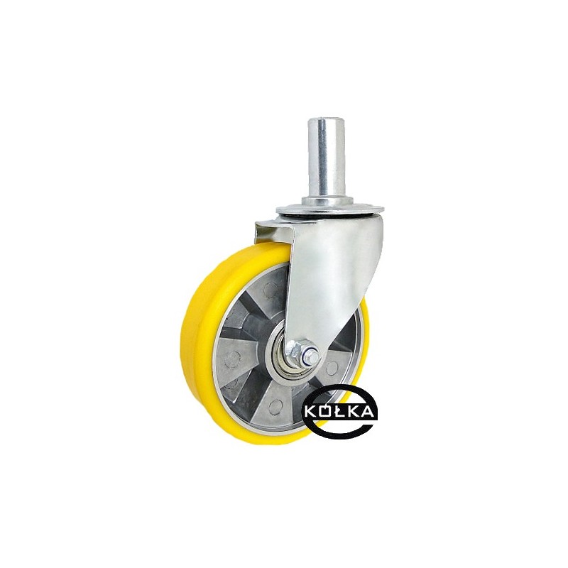 Koło fi. 160 mm aluminiowo-poliuretanowe w obud. z bolcem 32, N: 200kg / A44P*32 Koło fi. 160 mm aluminiowo-poliuretanowe w obud. z bolcem 32, N: 200kg / A44P*32