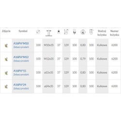 Koło fi. 100 mm aluminiowo-poliuretanowe w obud. z trzpieniem M10 i hamulcem, N: 100kg / A16PH*M10