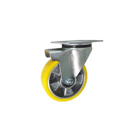 Koło fi. 150 mm aluminiowo-poliuretanowe w obud. skrętnej, N: 400kg / A72PW