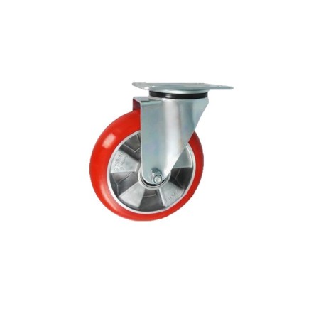 Koło fi. 200 mm aluminiowo-poliuretanowe w obud. skrętnej, N: 300kg / A62PR