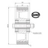 Koło fi. 150 mm aluminiowo-poliuretanowe + tuleja i śruba, N: 500kg / A71P