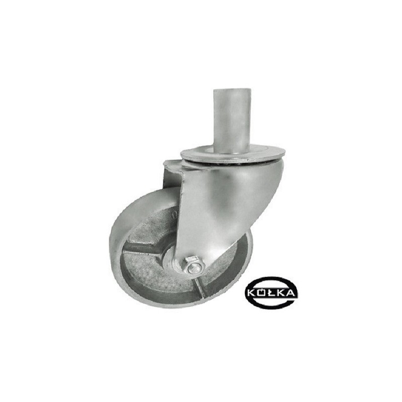 Koło aluminiowe fi.80mm (do 300*C) skrętne z trzpieniem A14*M12 Koło aluminiowe fi.80mm (do 300*C) skrętne z trzpieniem A14*M12
