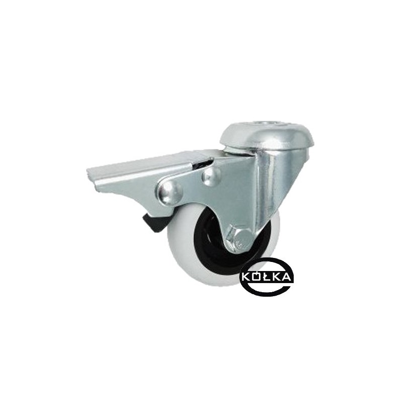 Koło fi. 50 mm skrętne z ham.,  otworem N: 40kg / M57TH