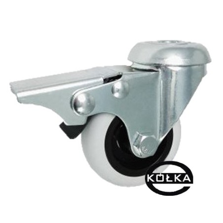 Koło fi. 50 mm skrętne z ham.,  otworem N: 40kg / M57TH