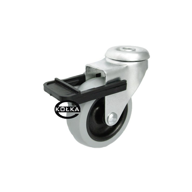 Koło fi. 64 mm skrętne z ham., z otworem N: 40kg / M67TH
