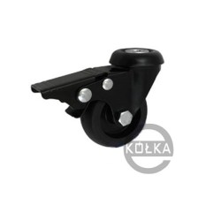 Koło fi. 50 mm skrętne z ham., z otworem N: 40kg CZARNE / M57TCH