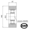 Rolka poliuretanowa fi. 40 mm / RP-40-15/12 dociskowa