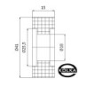 Rolka tworzywowa fi. 41 mm x 15, otw.8mm / RB-41-15/18