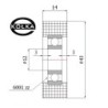 Rolka tworzywowa fi. 43 mm łożyskiem, do bram / R-43