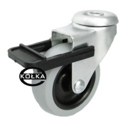 Koło fi. 64 mm skrętne z ham., z otworem N: 40kg / M67TH