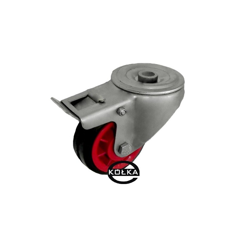 koło tworz-gum fi. 80mm otwór ślizg ham inox / 8TX9H koło tworz-gum fi. 80mm otwór ślizg ham inox / 8TX9H