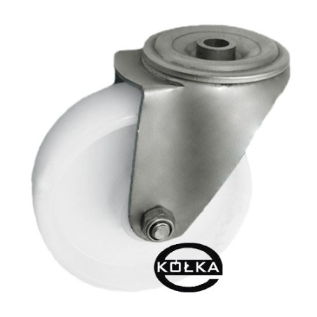 Koło nierdzewne fi. 125mm skrętne otwór /27MBX9