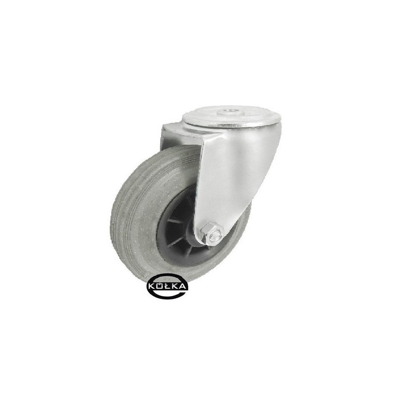 Koło fi. 125mm skrętne z otworem nierdz / 27MTSX9 Koło fi. 125mm skrętne z otworem nierdz / 27MTSX9
