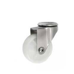 Koło fi. 50 mm skrętne z otworem N: 40kg NIERDZEWNE / M57BX