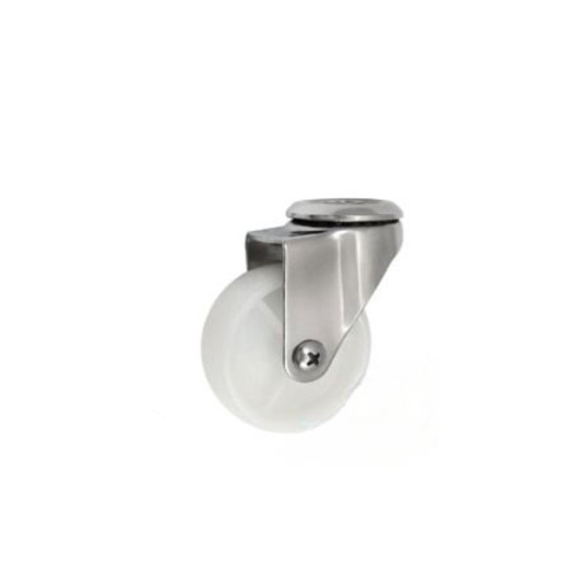 Koło fi. 50 mm skrętne z otworem N: 40kg NIERDZEWNE / M57BX